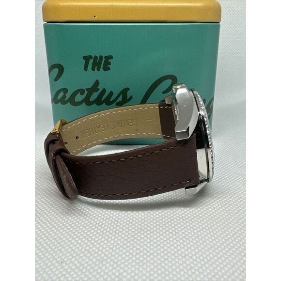 Fossil Riley ES3202 Women's Brown Leather Analog Silver Dial Quartz Watch YAY38 - Picture 8 of 9